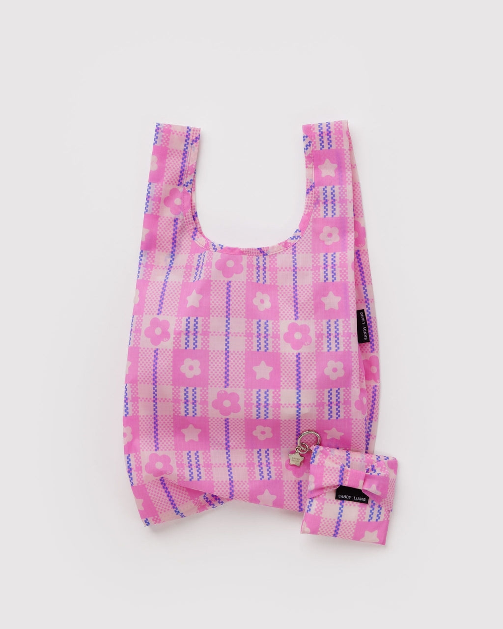 Baby Bow Baggu - Market Plaid Pink